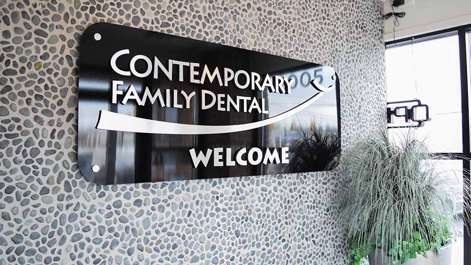 Contemporary Family Dental Welcome Sign